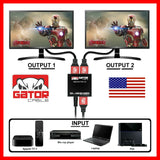 Adaptador HDMI HUB Splitter (ESPEJO) 1x2 4k 2.0