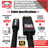 Cable Mini DisplayPort a DisplayPort 6 Pies GATOR