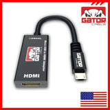Cable convertidor adaptador MHL Micro USB 2.0 a HDMI.