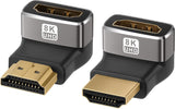 Adaptador L HDMI macho a hembra 2.1 8K de 90 y 270 grados