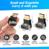 Adaptador L HDMI macho a hembra 2.1 8K de 90 y 270 grados