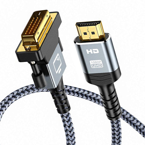 Cable HDMI a DVI Bidireccional 1080P Full DVI-D macho a HDMI macho 6 pies
