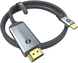 Cable USB C a HDMI 4K, WARRKY Thunderbolt 3 6ft