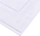 Utopia Towels - Alfombrillas de baño con bandas de algodón, color blanco
