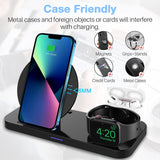 Cargador inalámbrico KKM 3 en 1, AirPods Pro, Apple Watch, iPhone, Samsung.