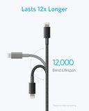 Anker Cable Lightning de Nylon premium de 6 pies