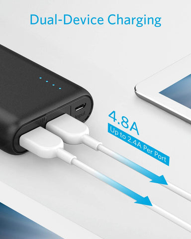 Cargador portátil Anker, PowerCore Essential 20000mAh Power Bank con  tecnología PowerIQ y USB-C (solo entrada), batería externa de alta  capacidad