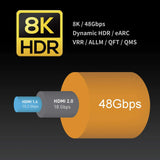 Cable HDMI 2.1 Ultra HD de alta velocidad de 48 Gbps eArc Dolby Atmos 6.5 pies