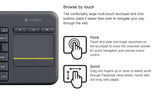 Teclado inalámbrico con Touchpad Logitech K400 Plus Smart TV