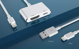 Adaptador Lightning a HDMI 1080P HDTV a digital AV, para iPhone, iPad