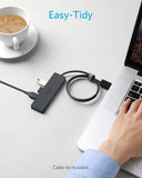 Anker - Hub de datos ultrafino USB 3.0 de 4 puertos con cable 16.4 pies