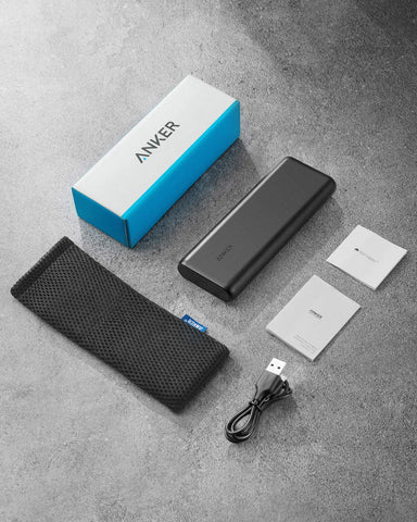 Cargador portátil Anker, PowerCore Essential 20000mAh Power Bank con  tecnología PowerIQ y USB-C (solo entrada), batería externa de alta  capacidad