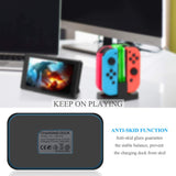 Base de carga FastSnail compatible con Nintendo Switch para Joy Con