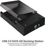 Estación de acoplamiento SABRENT USB 3.0 Para Disco Duro SATA de 2.5 o 3.5 pulgadas