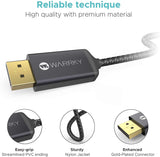 Cable Adaptador WARRKY USB-C a DisplayPort 6.6 pies 4K@60Hz, 2K@144Hz