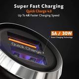 Cargador de carro Quick Charge 4.0 Dual USB 5A / 30W