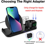 Cargador inalámbrico KKM 3 en 1, AirPods Pro, Apple Watch, iPhone, Samsung.