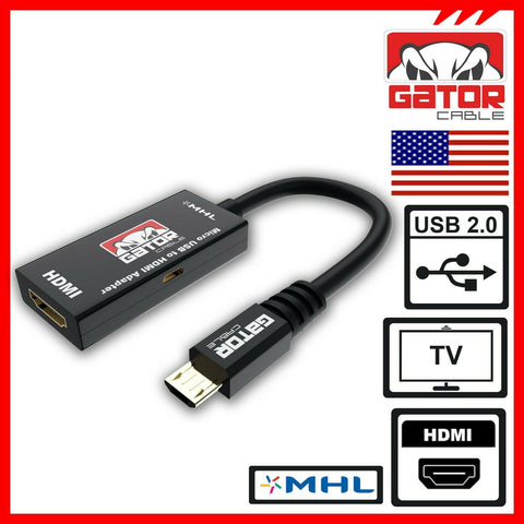 Cable convertidor adaptador MHL Micro USB 2.0 a HDMI. – iPC Technology RD