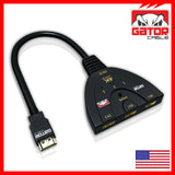 Adaptador Splitter Switcher HUB HDMI 2.0 X 3 puertos, 4k, 1080p