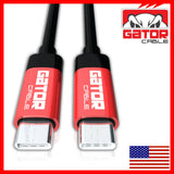 Cable USB-C A Usb-C 3.1 macho a macho Carga Rápida 6 Pies